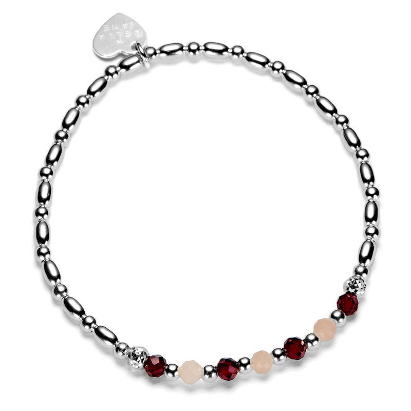 Blushing Garnet Stacking Bracelet