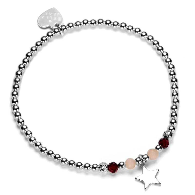 Blushing Garnet Star Bracelet