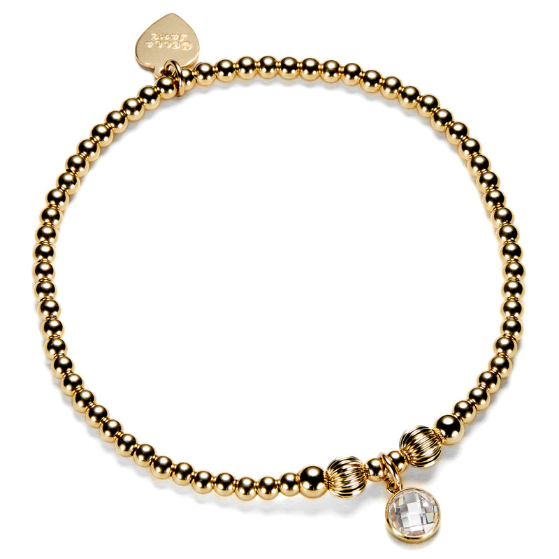 Gold April Birthstone Bracelet