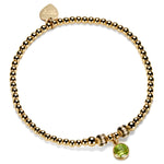 Gold August Birthstone Bracelet