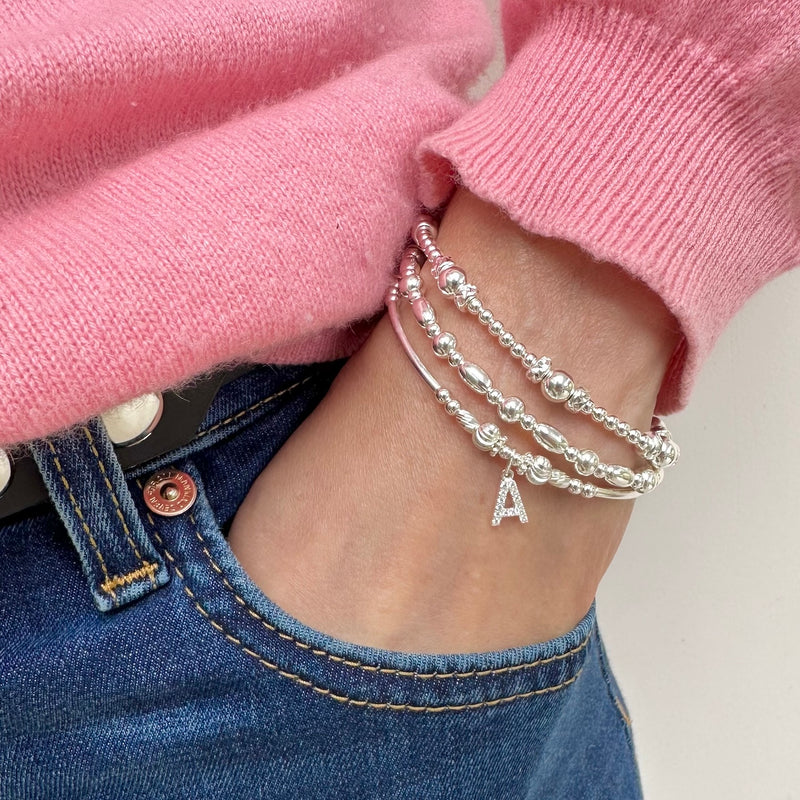 Sparkly Initial Bracelet